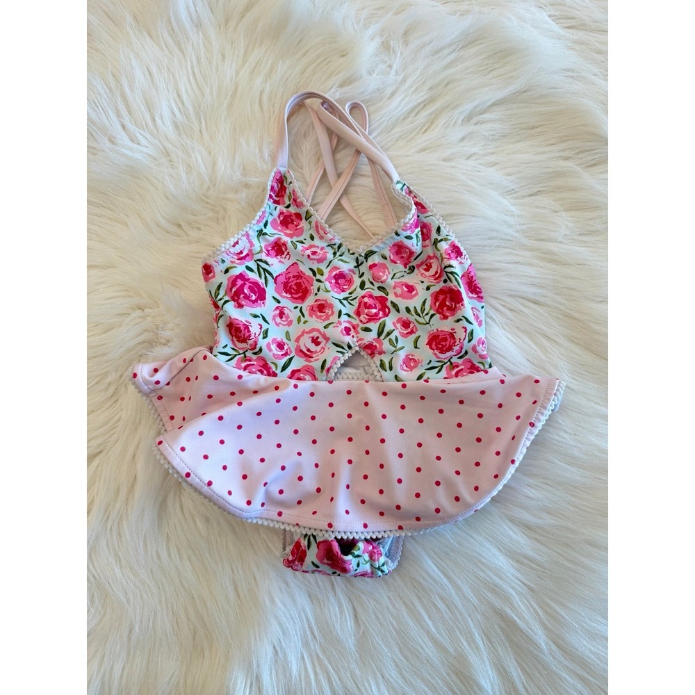 Sweet honey floral swim size 12m EUC
